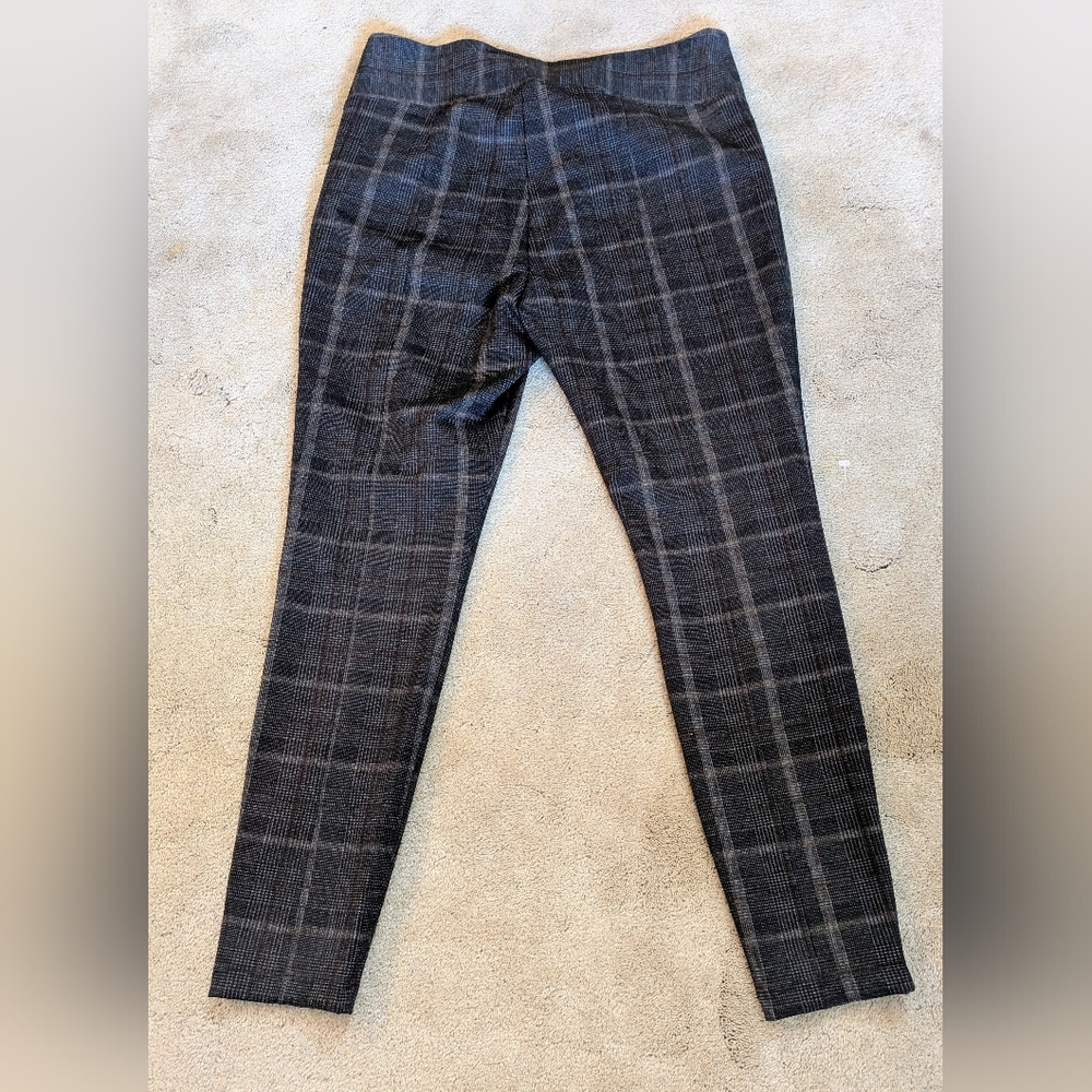 Philosophy Plaid Gray/Blue Slip on Pants